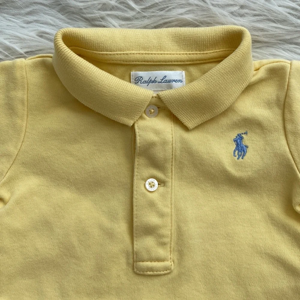 Ralph Lauren | Butter Yellow Cotton Polo Bodysuit